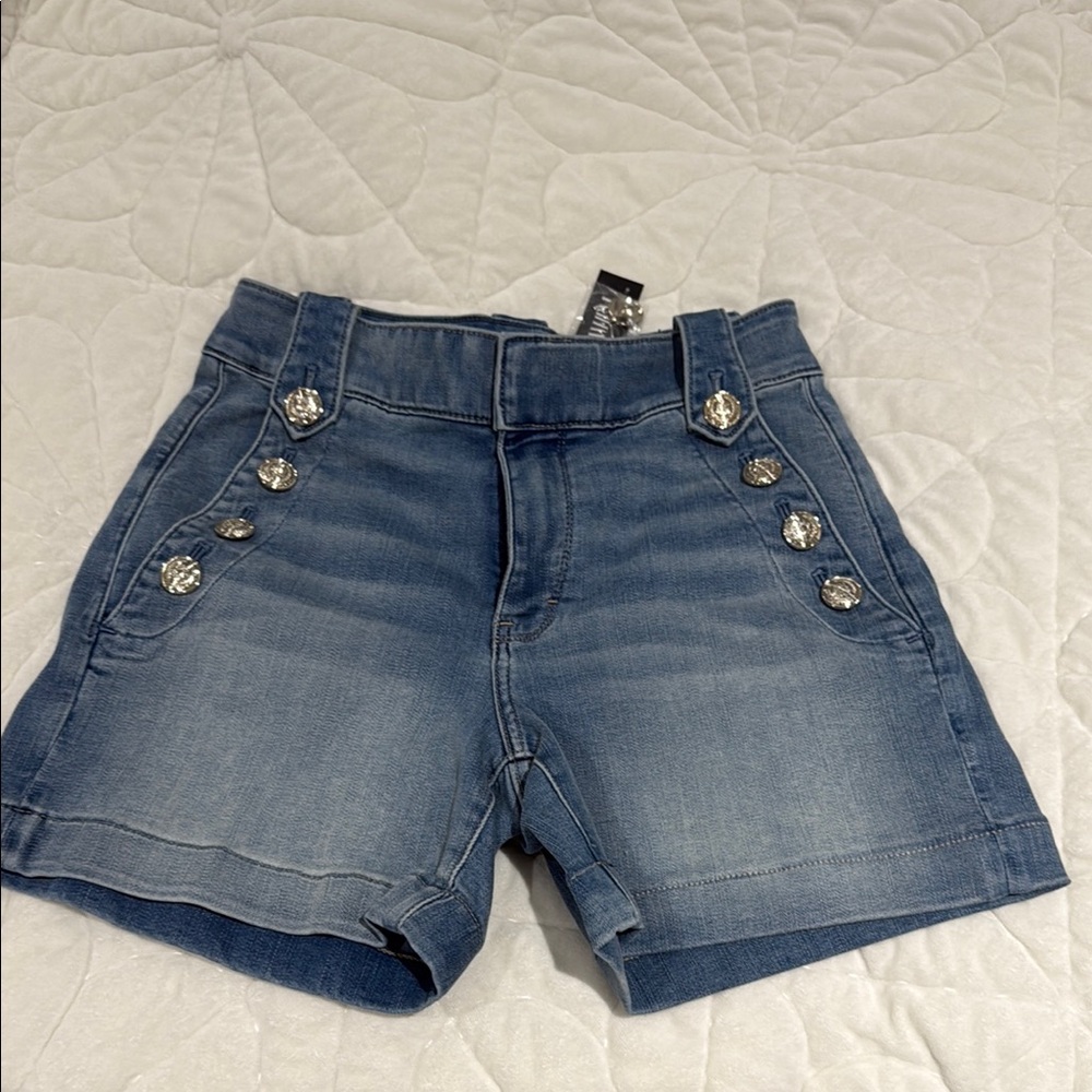 White House Black Market Blue Jean Shorts with Cuffed Hems